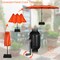 Costway 15 Ft Patio Double Sided Umbrella Outdoor Market Umbrella BeigeTanOrangeBurgundy